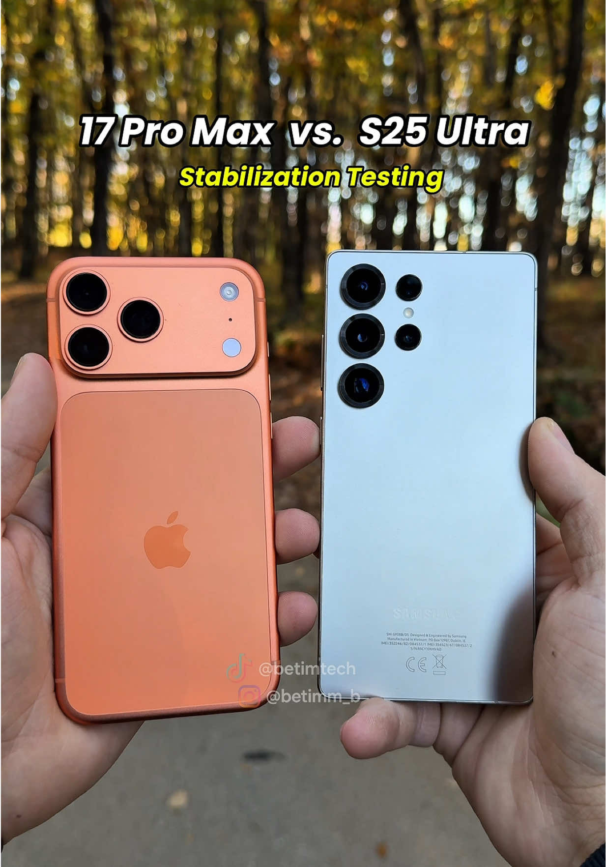 iPhone 17 Pro Max vs. Samsung S25 Ultra 😨 #iPhone17ProMax #betimmb #iphone #apple #samsungs25ultra 