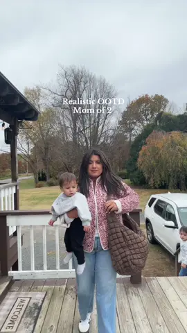 Running to the store with both chickens 🤣❤️ not my daughter running away when I asked if she wanted to show her fit today 🤣  #OOTD #MomsofTikTok #fyp #midsize #toddlermom  Coat @Amazon White long sleeve @Old Navy  Jeans @American Eagle  Shoes @adidas  Bag @ALDI USA  Realistic mom outfit, ootd, outfit of the day, easy outfit, fall fashion 