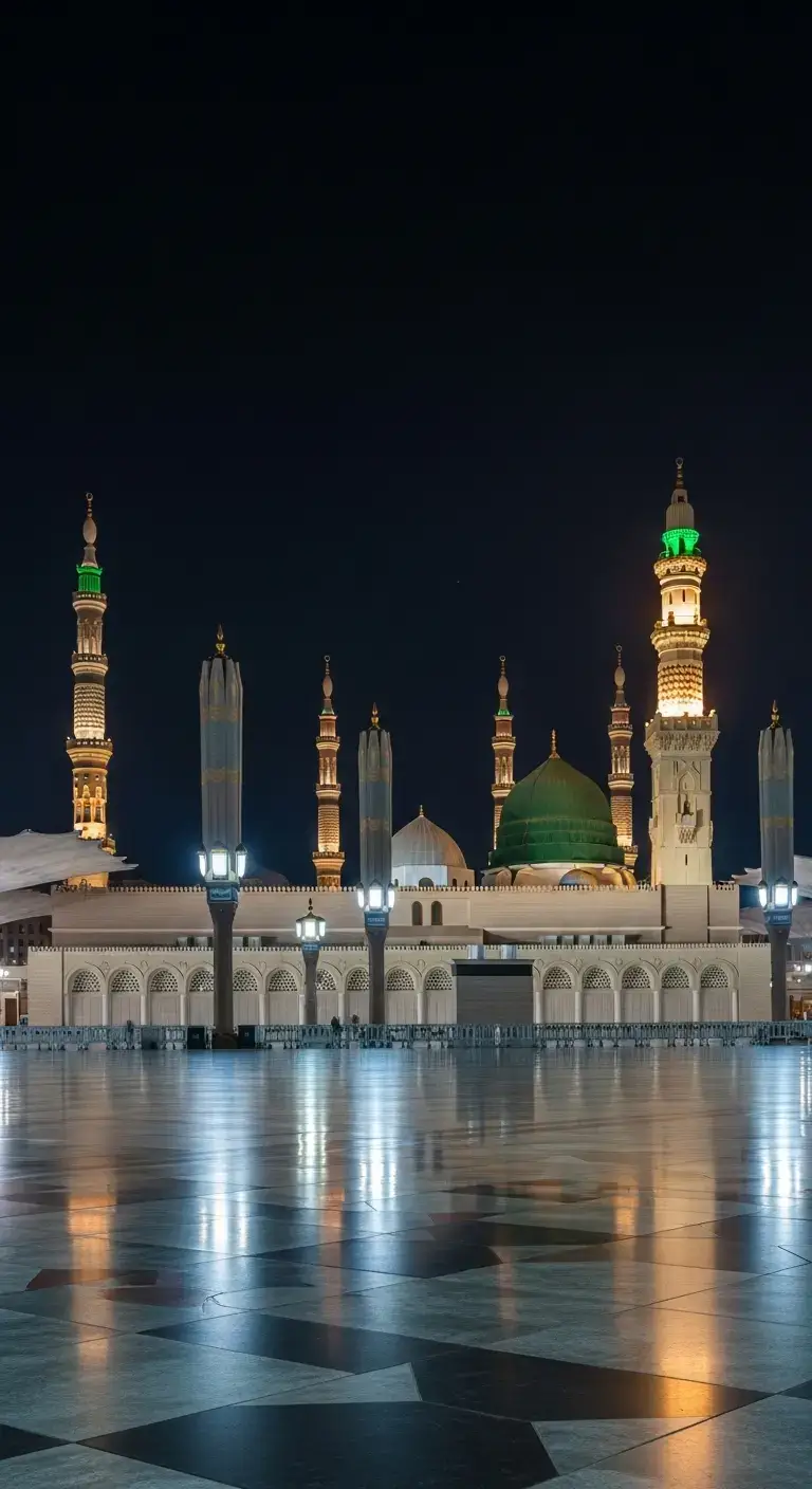 madinah munawra Madinah, the City of the Prophet, shines bright A beacon of faith, where Islam's history takes flight The Masjid an-Nabawi, a mosque of grandeur and might Where the Prophet Muhammad's tomb is a sacred sight The city's streets are lined with date palms, green and tall A tranquil oasis, where faith and peace enthrall Madinah's rich history and heritage are palpable and realMadinah's rich history and heritage are palpable and real A place where Muslims from all over the world come to feel The city's warm hospitality and welcoming smile Make it a place of pilgrimage, worth traveling a long while #plztiktokteamdontunderviewmyvideos  #foryoupage  #foryoupage  #foryoupage  #foryoupage 