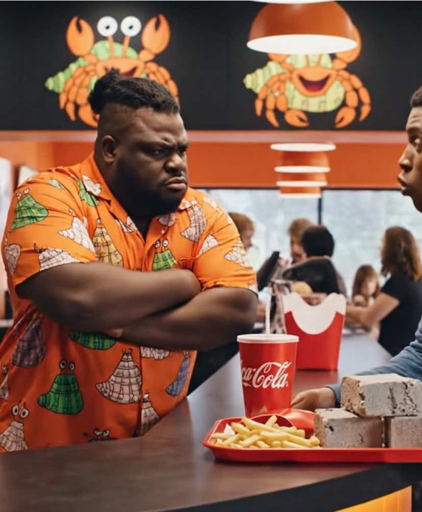 Ciccio ho ordinato il casereccio e ho avuto due mattoni! 🍔🧱 #ai #aivideo #deficienzaartificiale #perte #cicciogamer89 