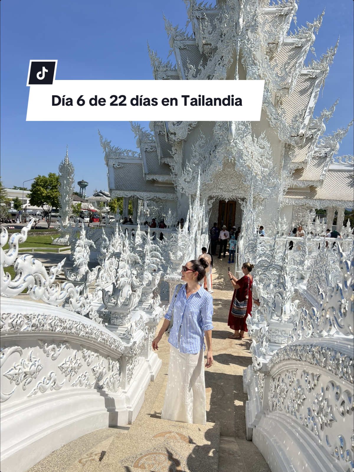 Día 6 de nuestra ruta de 22 días por Tailandia! Hoy hemos ido de Chiang Mai a Chiang Rai para conocer algunos de sus templos más importantes (como el templo blanco, el dorado, el templo azul o el Big Buda). Esta excursión os llevará todo el día, así que hacedla en un transporte cómodo! #chiangmai #chiangmaithailand🇹🇭 #chiangrai #templostailandia #temploblancochiangrai 