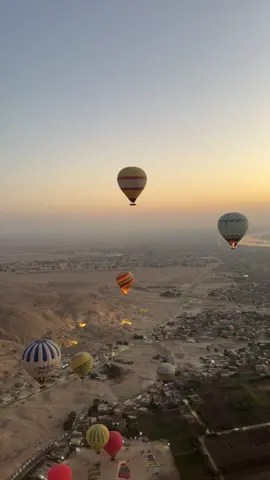 hot air balloon at 5am - - 📍Luxor, Egypt #fyp #hotairballoon #luxor #egypt #sunrise 
