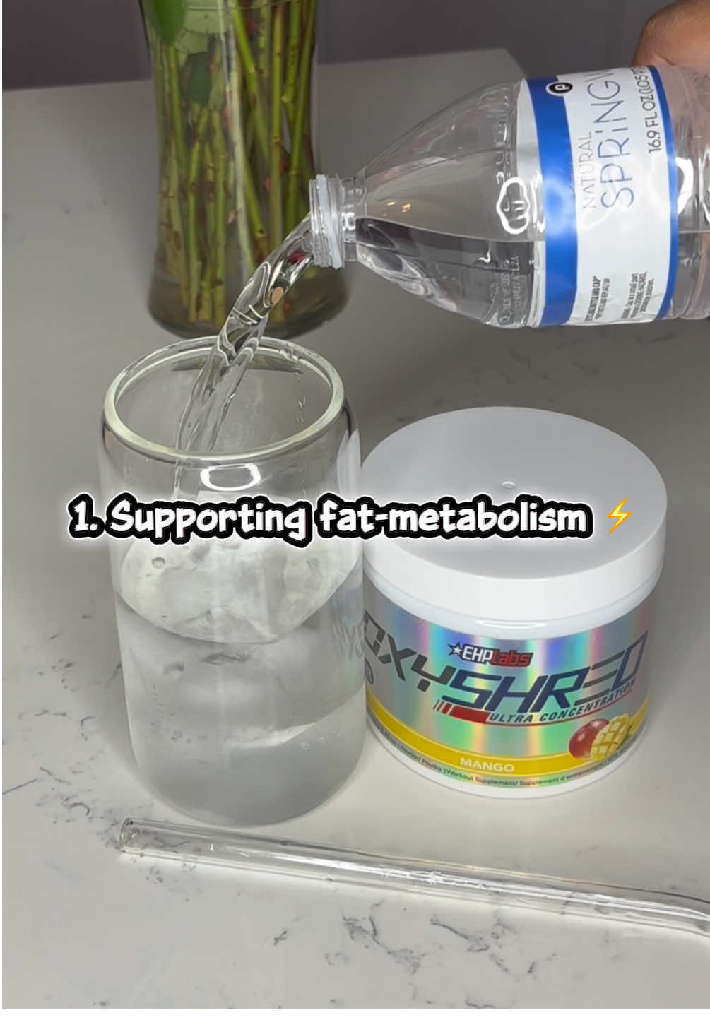 This is how I keep my waist snatched and my energy high⚡️ 	“Energy on divine mode 💫 Tap the cart and glow with me 💕” @EHPlabs_official #ehplaps #ehplaps #oxyshred #oxyshredenergy #fatburner 