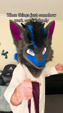 Can you Tie a tie? . #fypシ #furryvrchat #vrchat #viral #fursuit 