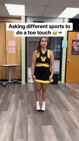Boys soccer has everyone beat 😂🤣 (via sm_westwatch/IG) #cheer #toetouch #funny #highschool #viral 