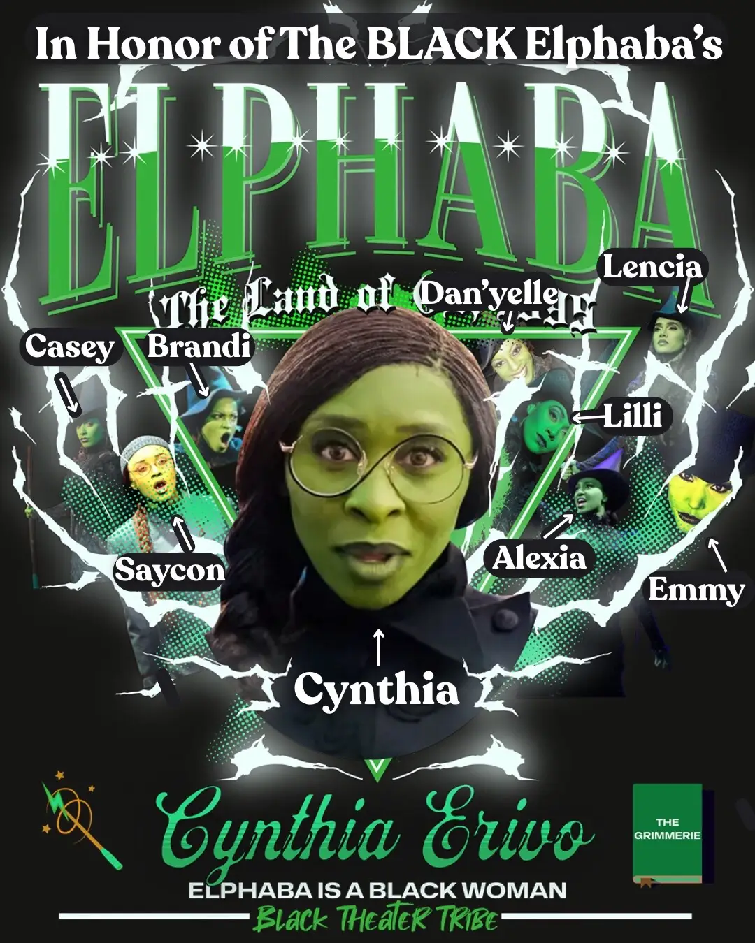 Black & WICKED: Never forget ALL of the Black Women who have gotten to play Elphaba! Including the FIRST Full Time Black Elphaba, Lencia Kebede. I can’t wait to see Wicked: For Good! 💚  Shout out to Saycon, Brandi, Alexia, Casey, Dan’yelle, Emmy, Lilli, and Lencia ✊🏾💚 I will do my best to make sure you all are never forgotten and Thank YOU for being the representation that so many of us in the Black Theater Community NEEDED! #broadwaymusicals #broadway #theatrekid #tonyawards #musicaltheatre 