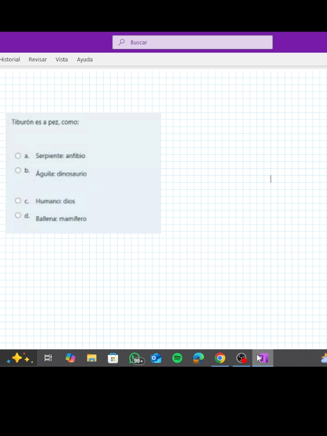 Examen ingreso a la universidad. Razonamiento verbal