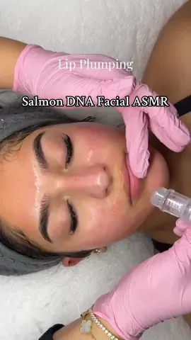 Facial ASMR with Salmon DNA + GlowPin infusion, Topped with the Glass Skin Mask +  Glass Skin Serum for that mirror finish 🪞🧬✨🐠🫧🧖🏻‍♀️ #asmr #asmrsounds #asmrvideo #asmrtiktoks #sounds #satisfying #satisfyingvideo #facial #facialtreatment #salmondna #pdrn #facials #newyork #hicksville #longisland #glassskin #glowingskin #estheticianlife #esthetician 