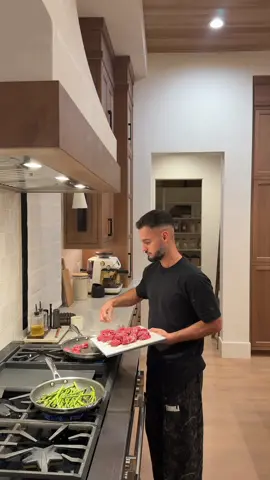 Cooking dinner for the kids is one of my favorite parts of the day. Tonight was steak, shrimp, baked potatoes, and asparagus. Simple, super easy, and always a hit. Sipped on a @Bloom Nutrition Energy while I cooked and just felt grateful for these moments. #singledad #dadlife #cookwithme #DinnerIdeas #bloompartner