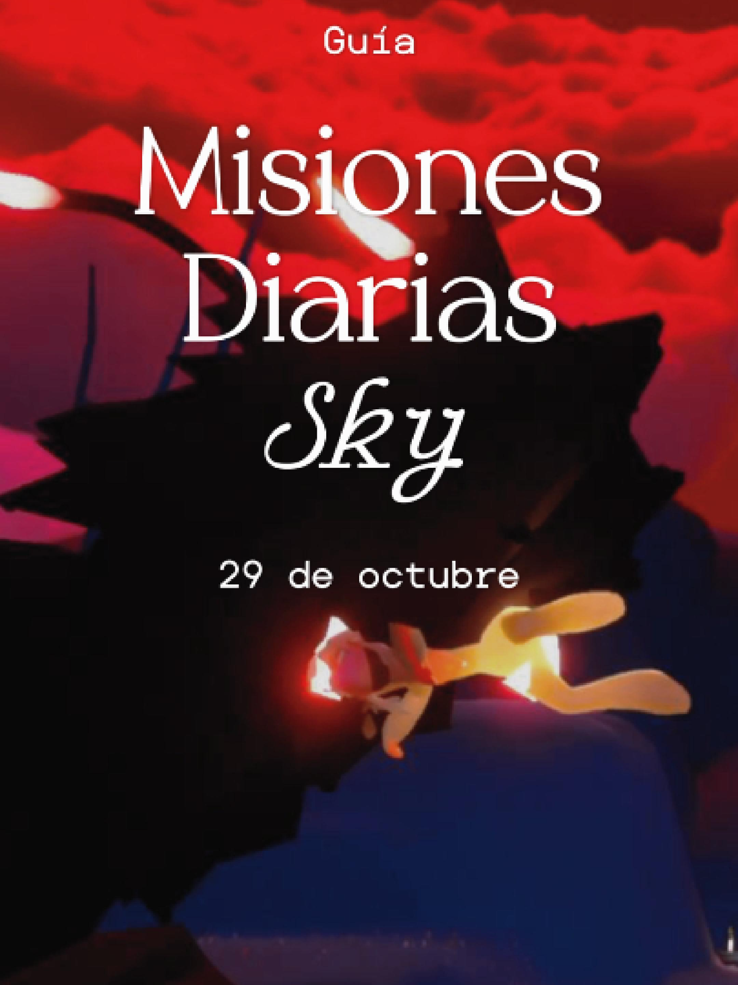 Misiones diarias Sky Niños de la Luz HOY 29 de octubre + Velas + Pasteles + Tickets🎃 🎮 SKY COTL – 29 de octubre 📍 Misiones: Bóveda 🎂 Pasteles: Planicie 💥 Fragmentos: Hoy no hay fragmentos  En este video te muestro cómo completar rápido las misiones para que no pierdas tiempo. 🕯✨   Dale like si te ayudó y comparte #SkyNiñosDeLaLuz #SkyCOTL #MisionesSky   #FragmentosSky #TemporaDeMigración #DíasDeTravesura