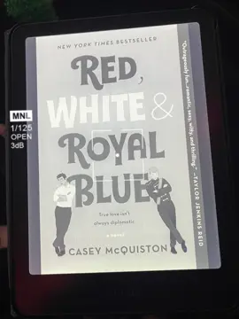 Figured I should finally get around to reading this since the sequel movie was just announced 😍📚 #BookTok #booktiktok #redwhiteandroyalblue #caseymcquiston #alexandhenry 