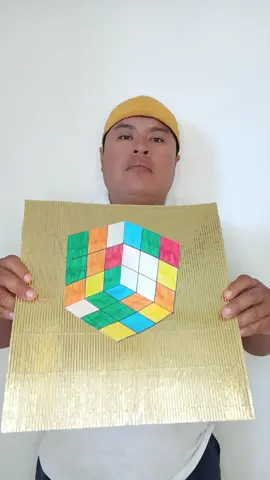 ilución cubo  #ilusiónóptica #3d #cuboderubik #increible #asombroso 