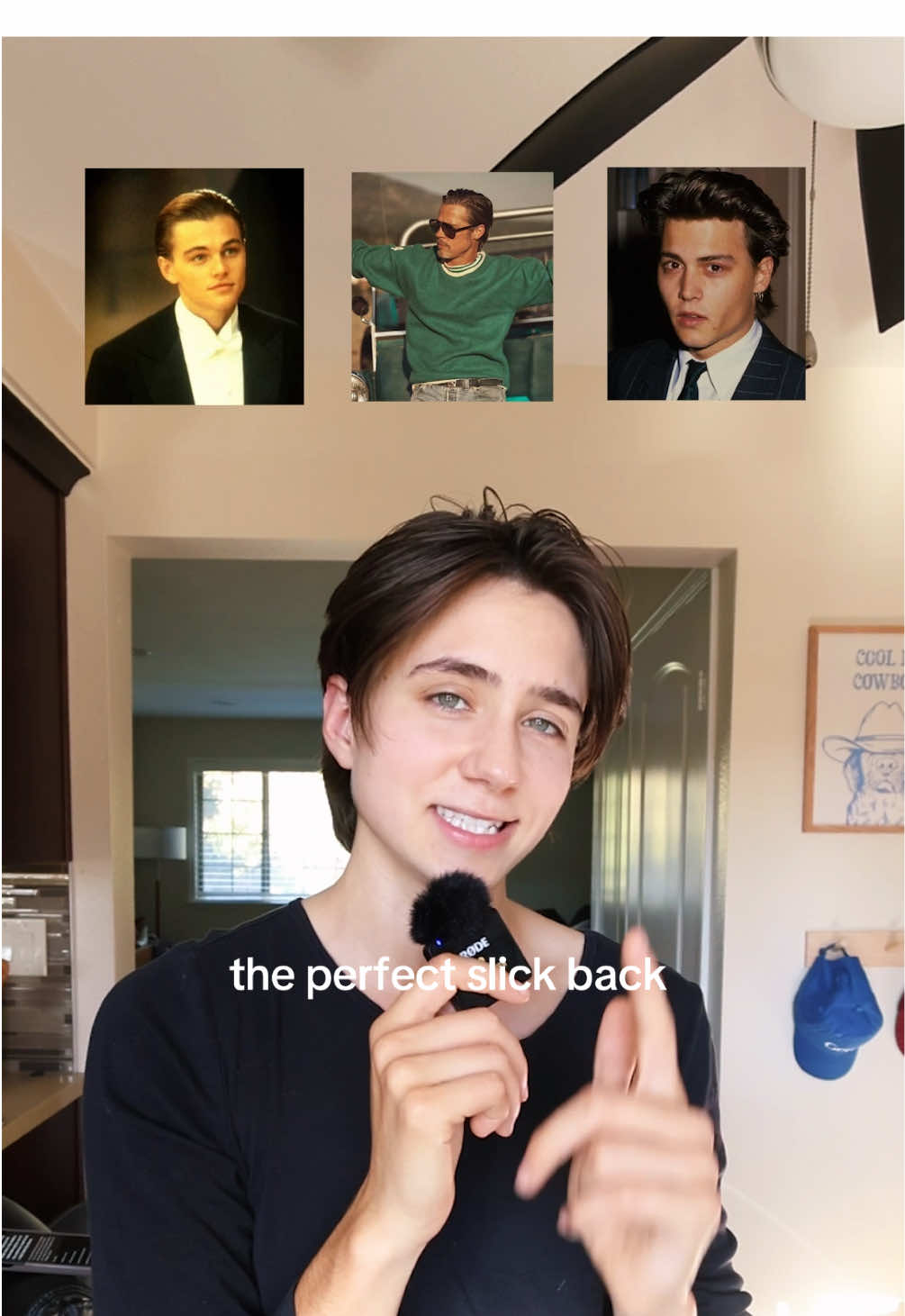 trying to get the perfect slick back! love playing around with new masc hairstyles :)  #slickbackhair #maschaircut #90shair #shorthairstyles #daehair #daehairstylingcream @Dae Hair 