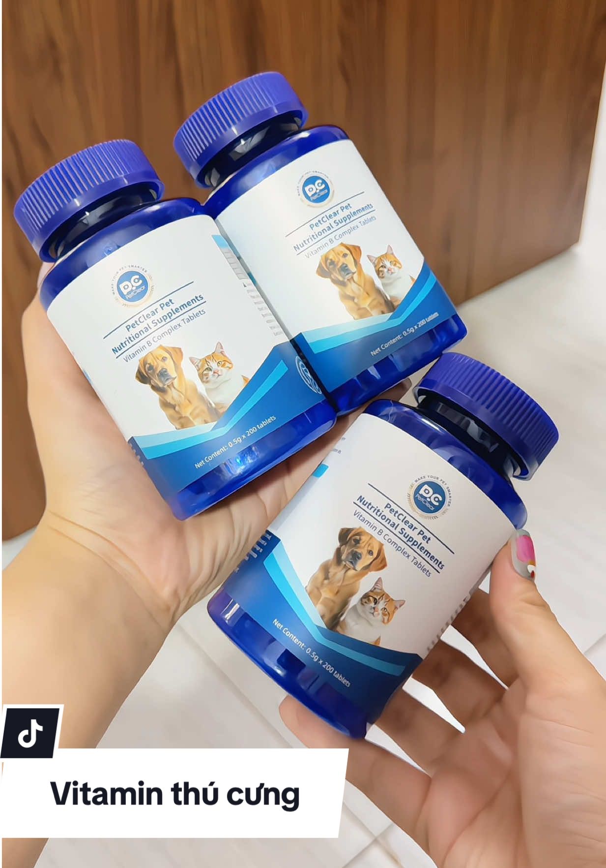 Vitamin B tổng hợp petclear giúp bổ sung dinh dưỡng cho thú cưng, giúp chó mèo ham ăn hơn và tăng kí hơn 🐶🐱 #vitaminchomeo #vitaminbtonghop #vitamincho #vitaminmeo #vitaminthucung 