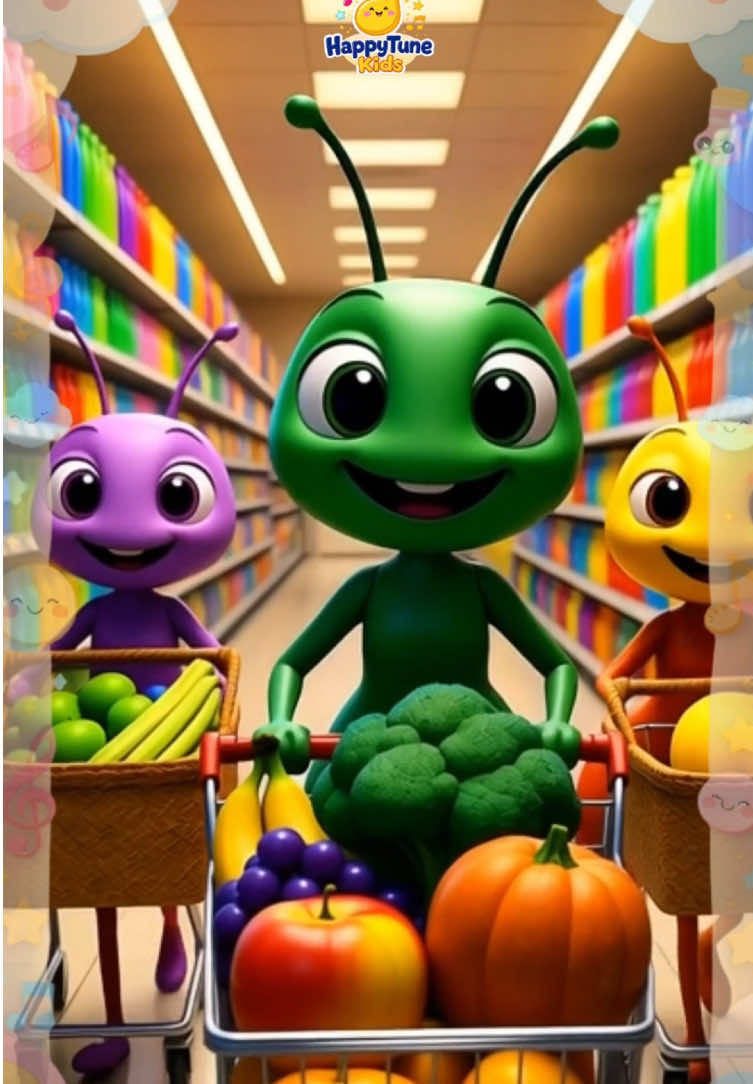 Fui no mercado comprar café! E a formiguinha subiu no meu pé! Músicas infantis para as crianças 🎶 #criança #desenho #infantil #kidsoftiktok #infancia 