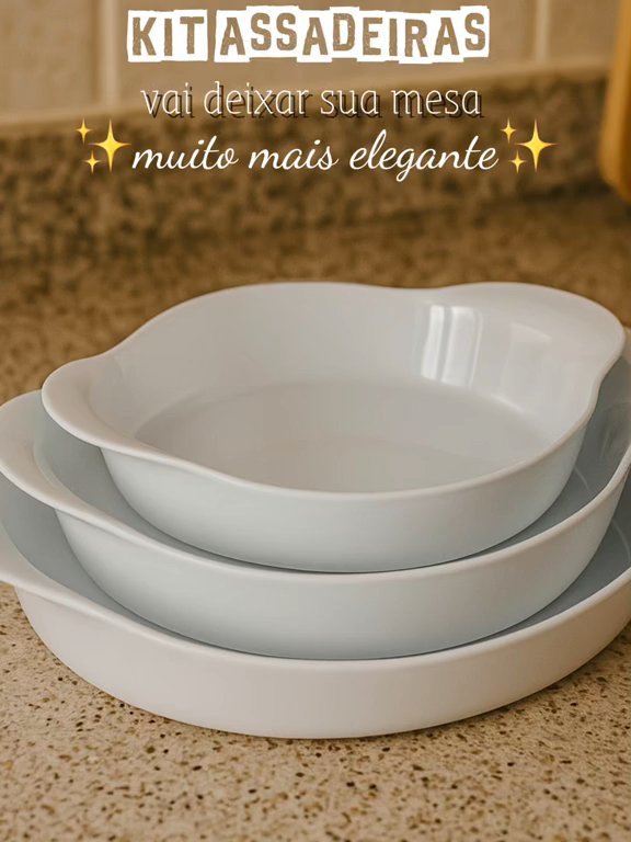 ✨ **KIT COZINHA ESSENCIAL EM PROMOÇÃO!** ✨  Assadeiras Nadir Opaline 3 Peças de R$ 60,00 por **SÓ R$ 55,90!** 🤯  🛒 **Garanta já o seu!**  👉 Link aqui: https://s.shopee.com.br/6psTowq5AH   🚨 **Atenção:** *Preço e estoque podem mudar na Shopee.*  #Nadir #Assadeira #Promocao #Achadinho #Cozinha #TikTokCozinha #Imperdível