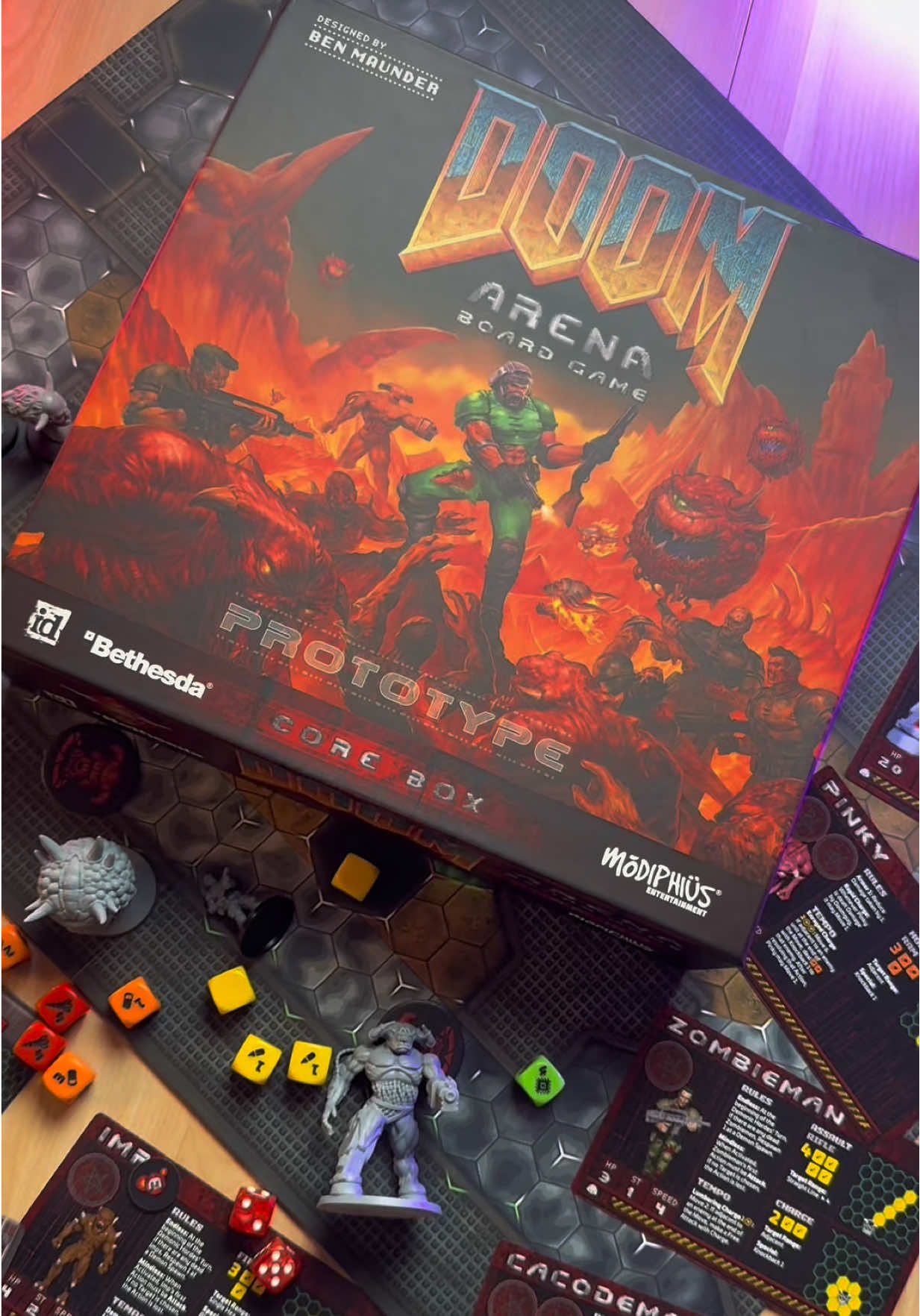 I love Doom. I’ve been a Doom girly for life and now I get to experience on my table thanks to @Modiphius So, THANK YOU for sending this my way and bringing this overview to life! . . #boardgames #games #gaming #DOOM #videogames