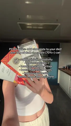 add dark chocolate to that diet!💅#pcos #pcosdiet #pcosfood #womenshealth #pcossupport 