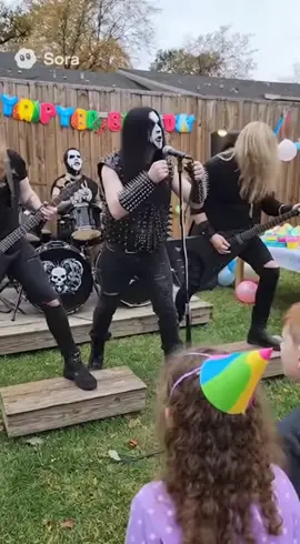 When your kid asks for a Black Metal band to play on her birthday. #BlackMetal #Goth #Birthday #Metal #Funny 