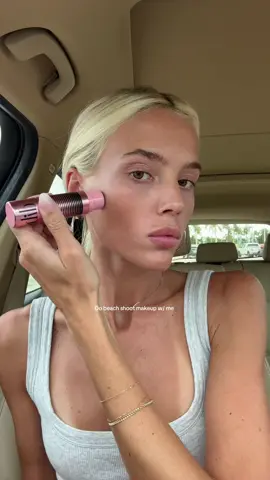 Super quick glowy look!⭐️ Ft. my car #grwm #makeup #glowymakeup #cargrwm 