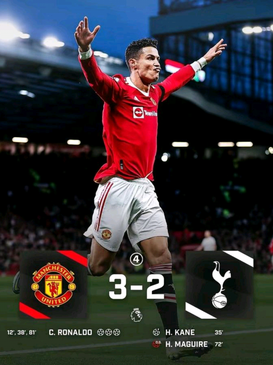 #cristianoronaldo vs Tottenham 