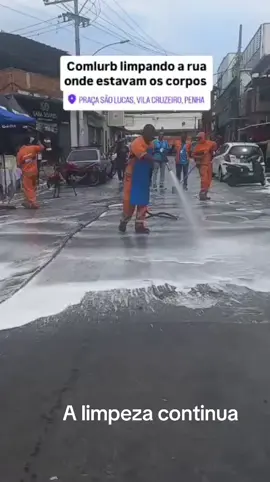 A limpeza continua...