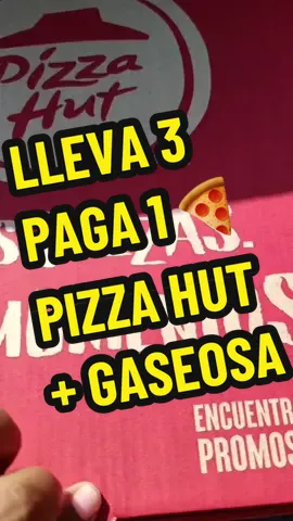 Lleva 3 x 1 en combos de pizzas 🍕 medianas con gaseosa en PIZZA HUT ‼️ 3 pizzas medianas (Americana o Pepperoni) + 3 gaseosas personales por el precio de una con cualquier medio de pago  Válido este jueves 30 de octubre durante todo el día o hasta agotar stock promocional en Pizza Hut a nivel nacional no incluye tienda Aeropuerto Jorge Chavez. Exclusivo solo para llevar y comer en salón  Aplican TyC. Revisar la bio del local  #pizza #pizzahut #pizzalover #pizzatime #pizzapizza 