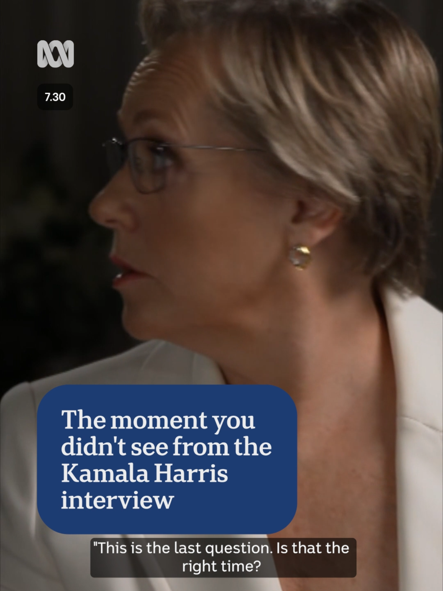 This is the moment you didn't see from 7.30's interview with former US vice-president, Kamala Harris. Head to ABC iview for the full interview.  #ABC730 #KamalaHarris #USPolitics