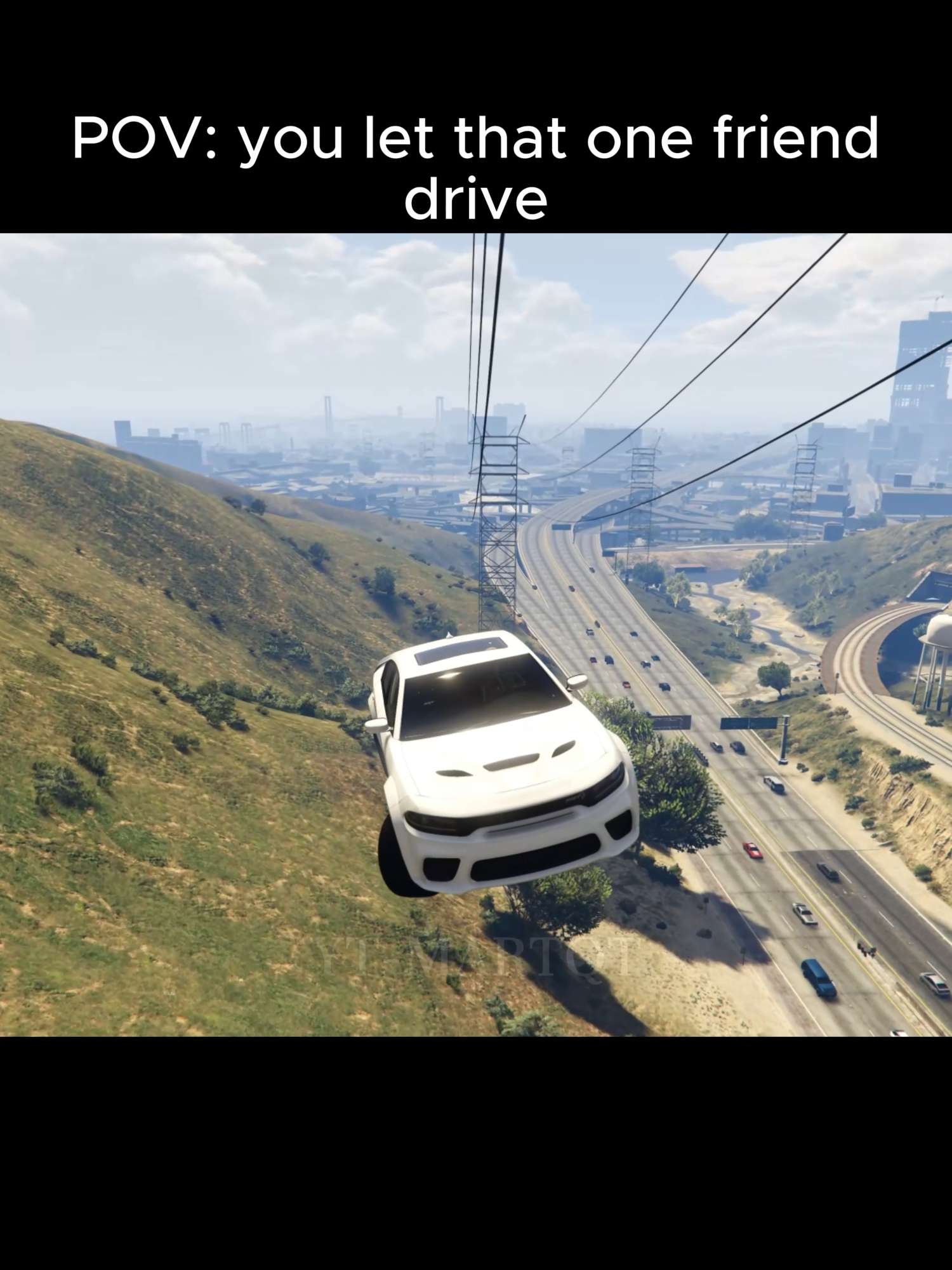 Bro always does the most💀 #gta5 #gtastunts #fyp