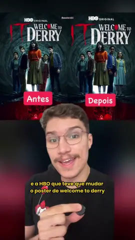 Vão ter que mudar o poster no final de todos os episódios 😂🎈 . . . . . #it #pennywise #welcometoderry #billskarsgard #react