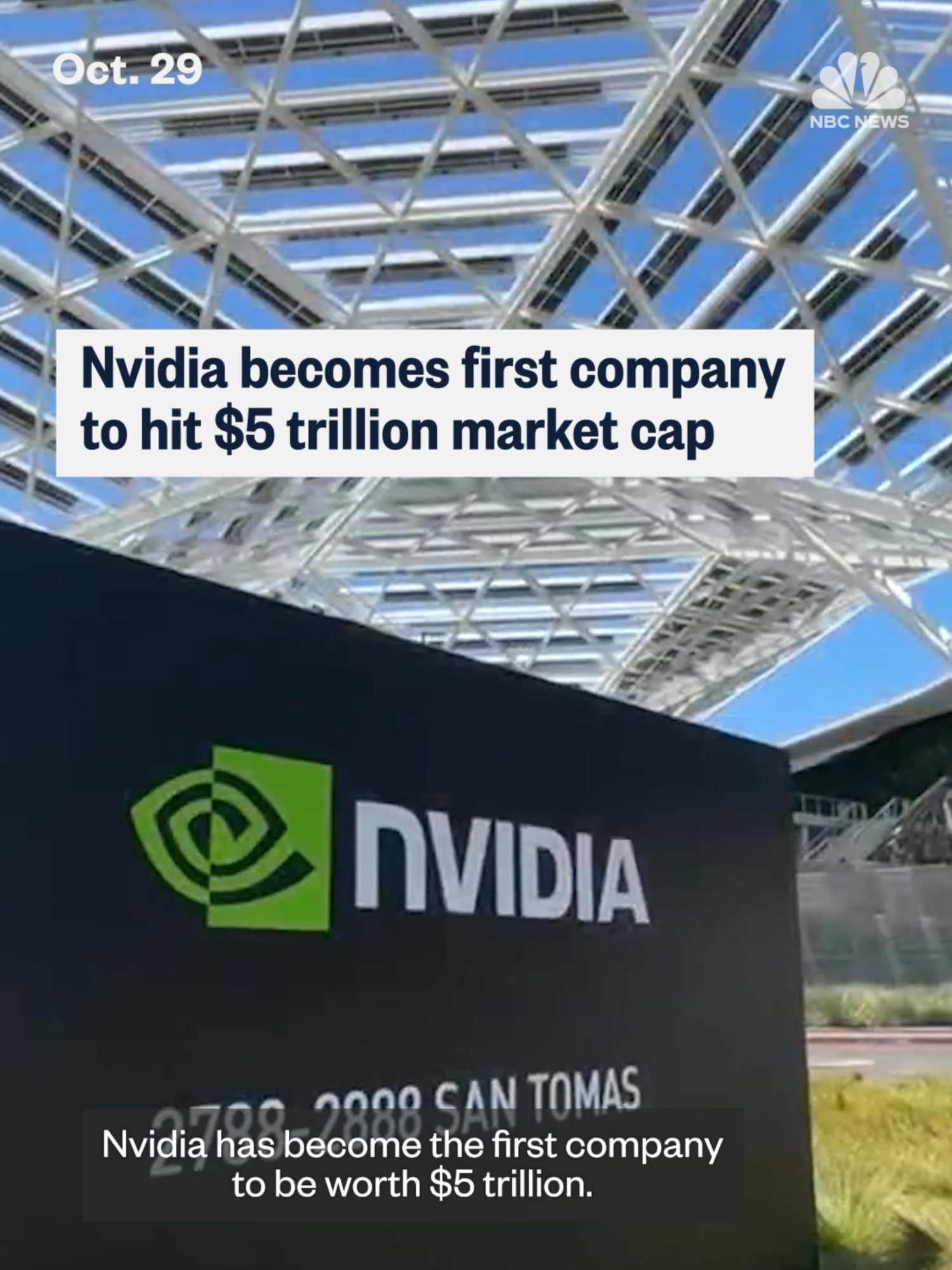 #AI giant Nvidia on has become the first company to be worth $5 trillion. The company alone is now worth more than the GDP of every country on Earth except the United States and China.