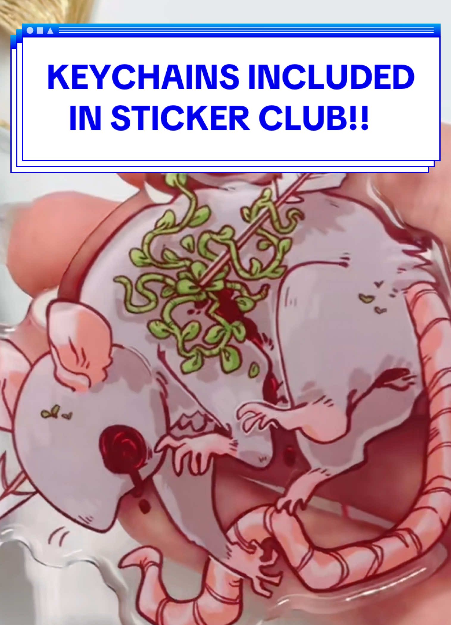 Keychains will be included in November Sticker club!! Check out my sticker club on Milkytomato.com! Link in my bio!! #keychain #stickers #SmallBusiness #club #supportsmallbusiness 