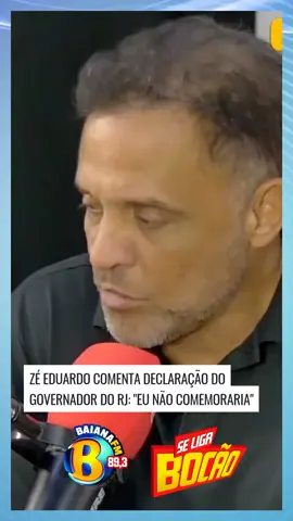 🚨 O apresentador Zé Eduardo comentou durante o Se Liga Bocão desta quarta-feira (29), sobre a declaração do governador do Rio de Janeiro, Cláudio Castro, que afirmou que a megaoperação das Polícias Militar e Civil contra o Comando Vermelho (CV), foi um 