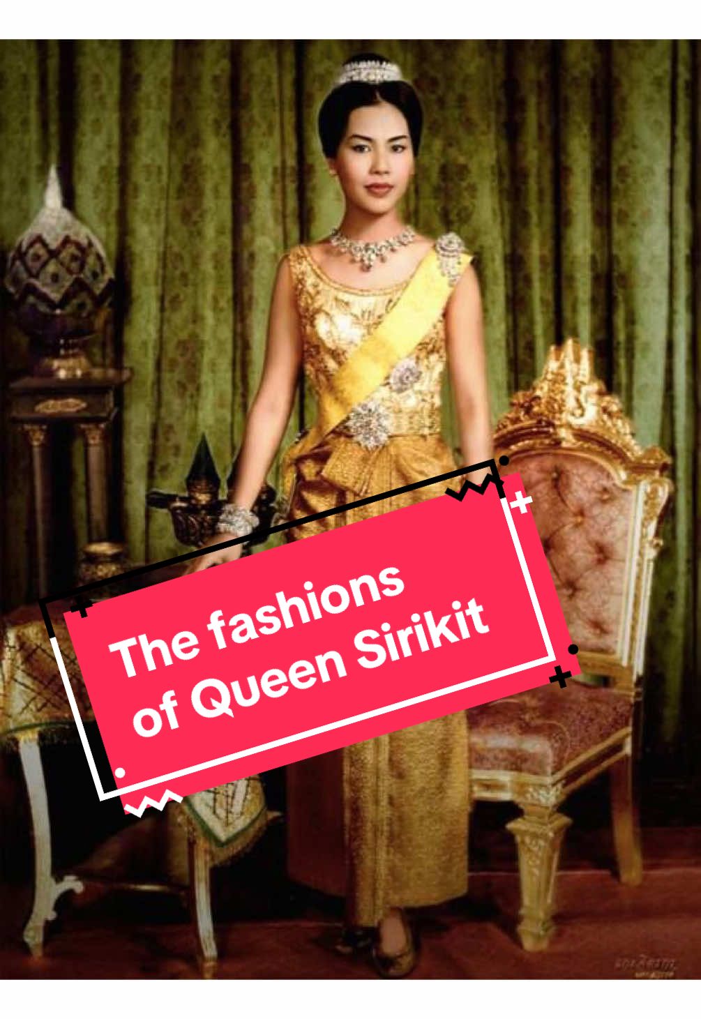 Queen Sirikit, Queen Mother of Thailand was unrivaled in fashion & Jewels when she occupied the throne. Let’s look back at her style! #queensirikit #royalstyle #thailand #thairoyalfamily 