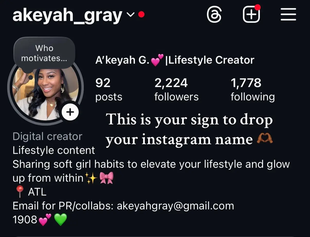Hey besties! I would love to grow and support others on different platforms 🥰 connect with me on instagram 🫶🏾🎀 #instagram #atlantainfluencer #connect #networker #growthjourney 