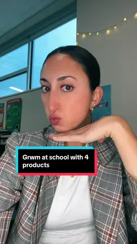 Simple clean girl aesthetic today #teacher #grwm #cleangirl #skincare #pov products used: @Kitsch LLC @rhode skin @elfcosmetics 