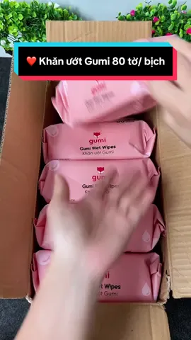 ❤️ Khăn ướt Gumi 80 tờ/ bịch đang có voucher còn hỗ trợ ship về tận nhà quá rẻ #khanuotgumi #cindythuytichcuc 
