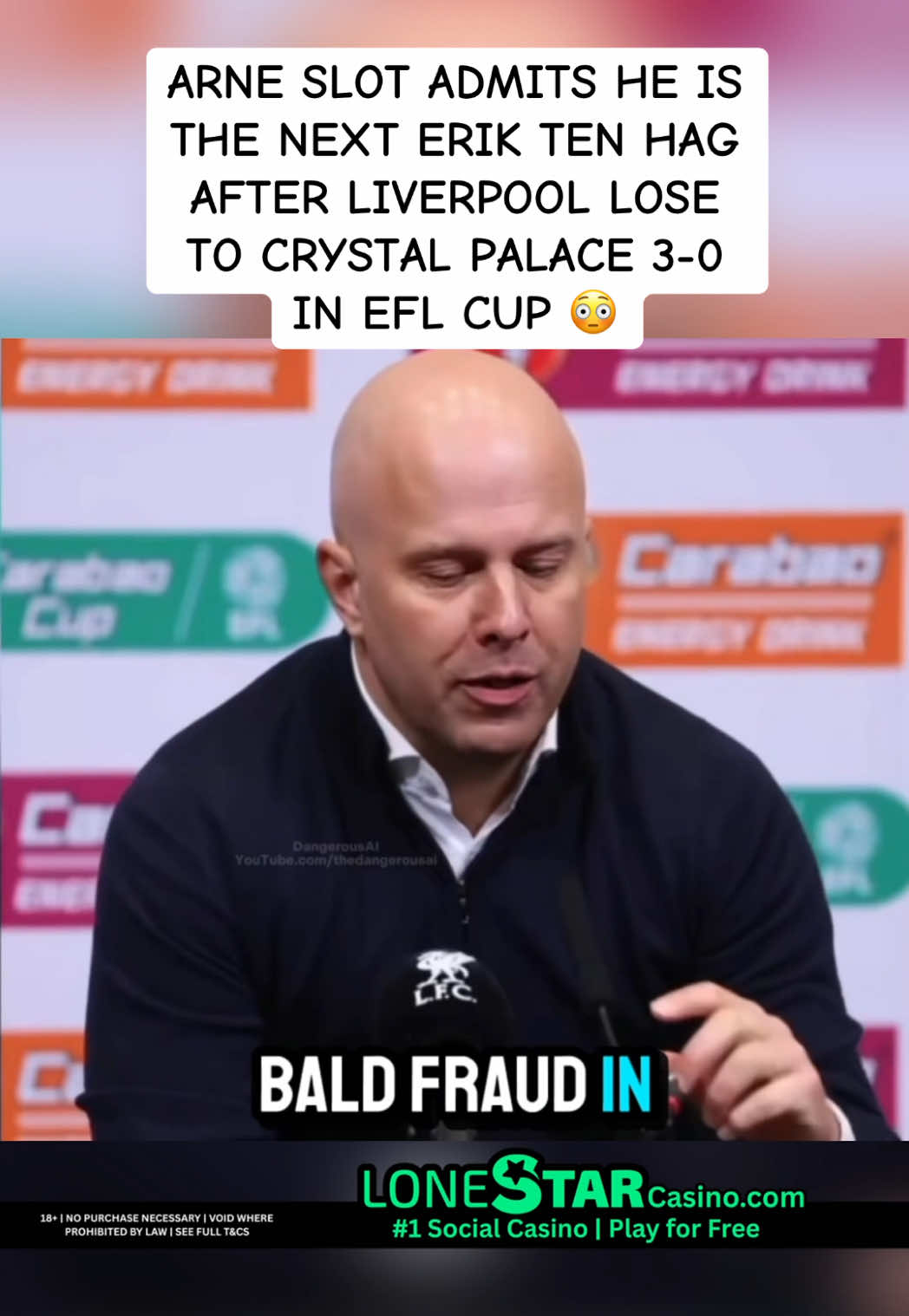 Arne Slot ADMITS he is the next Erik Ten Hag after Liverpool lose to Crystal Palace 3-0 in EFL Carabao Cup 😳 #liverpool #crystalpalace #eflcup #carabaocup #arneslot 