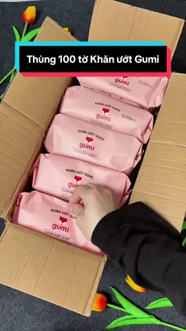 Thùng 100 tờ Khăn ướt Gumi #khanuotgumi  #Cindythuytichcuc  