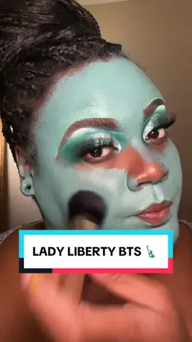 Replying to @Moniakayy WHOLE LOTTA RED IN THAT WHITE & BLUE! HISTORY CAN’T BE ERASED 🇺🇸🗽    @Lee | Beauty + ChitChat 🖤  —- • @mehronmakeup fantasy fx paints in yellow & white • @citycolorcosmetics canvas paints in SKY & CANARY  • @blendbunnycosmetics blends palette • @colourpopcosmetics on a whimsy eyeshadow  • @onesize translucent powder  • @caufieldsnovelty Statue of Liberty crown  ——  Cowboy Carter Halloween Inspired Costume Makeup Face Paint Statue of Liberty Miss America Beyonce Rodeo Chitlin Circuit American Requiem YaYa BeyHive 