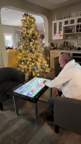 He also tried to convince me that this was actually our gift that the kids wouldn’t actually be that interested in it because it’s pretty cool. Someone has to wonder was this a gift for him or the children 😂#infinitygametable #arcade1up #game #familygamesnight #familygames 