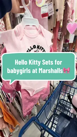 How cute are these sets!!!! I wish they ran in bigger sizes 🎀💝 @hellokitty @Marshalls #fyp #hellokitty #marshalls #babygirl #shopping 