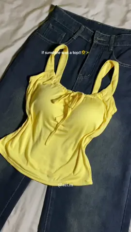 💛🌻 #paddedtop #topsforwomen #outfit #fyp #foryou 