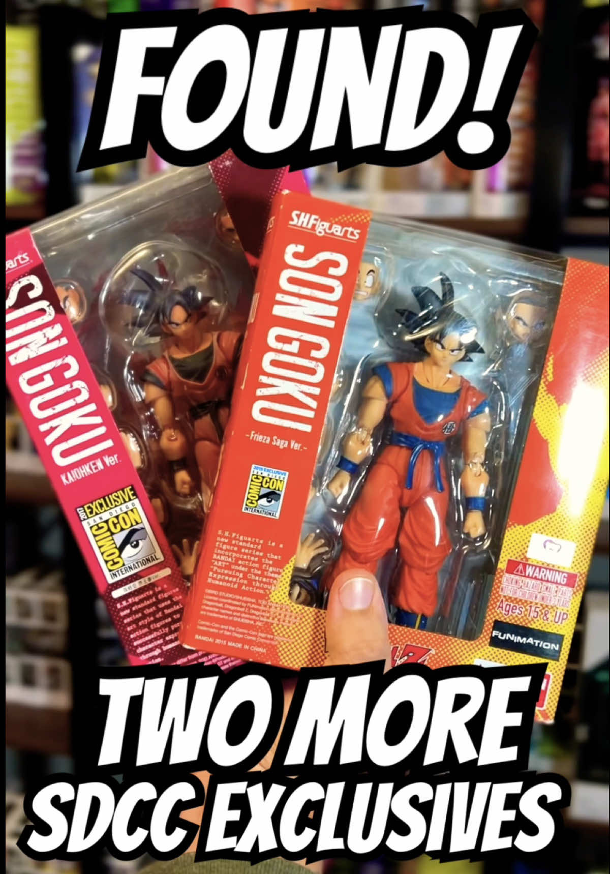 The 2015 SDCC Exclusive Frieza Saga Goku and the 2017 SDCC Exclusive Kaioken Goku have finally been added to my S.H. Figuarts collection! Big thanks to CrisCollectsIt for selling me these two figures at a great price! He legitimately sells a bunch of figures for great prices! Cheaper than you’d usually see them on eBay. Please follow CrisCollectsIt on Instagram and check out his store for yourself! #dragonball #shfiguarts #figures #collection #haul 