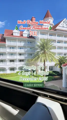 Spend your Holiday season at the most beautiful resort! The Grand Floridan! This package is for 2 adults and 1 child (3-9yo) | 3 nights | 4 days | 2 park days Total under $3900!! #disneyplanning #disneydeals #disneyworld #disneychristmas #disneyresort 