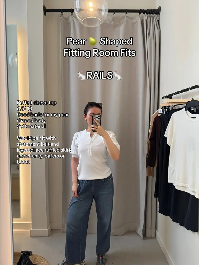 What to get at @RAILS if you have similar body shape as mine #pearshapefashion #fashioninspo #pearshapedbody #styleinspo #stylingtips