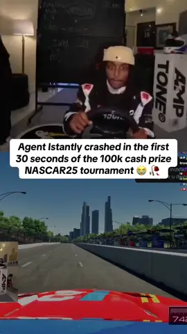 There’s no way 😭 #nascar #live #streamer #agent #car 