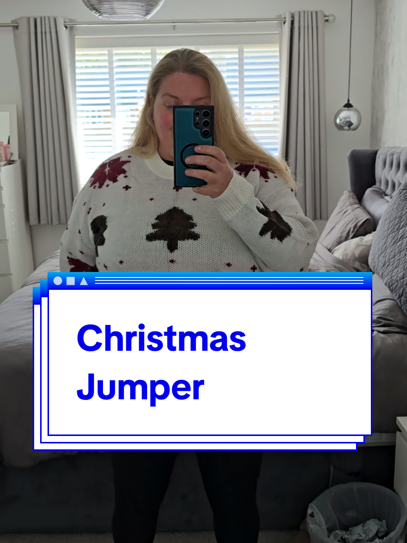 Shame it's too small as I actually really like it.  Its 40% off right now if you are looking for a Christmas jumper.  #Christmas #Christmasjumper #tiktokshop #dealdrop 
