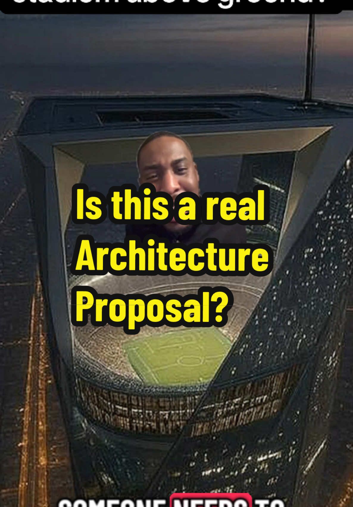 Sources are saying that NEOM Sky Stadium is meant to be a $1 billion multi-purpose arena set to be suspended 350 meters (1,150 feet) above the desert floor within Saudi Arabia’s futuristic NEOM mega-city. With a seating capacity of 46,000, it will provide spectators with unique bird’s-eye views of sports and events and will be powered entirely by renewable energy, aligning with Saudi Arabia’s sustainability goals under Vision 2030. Construction is scheduled to start in 2027 and complete by 2032 in time for hosting matches up to the quarterfinals of the 2034 FIFA World Cup.  Beyond the World Cup, the stadium will serve as a year-round venue for football, concerts, and global events, featuring cutting-edge design, eco-friendly infrastructure, and seamless. #architecture #architecturenews #architect #saudiarabia 