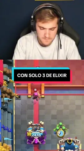 Con solo 3 de elixir #clashroyale 